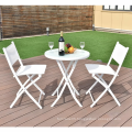 Space saving foldable bistro set tesling garden art furniture